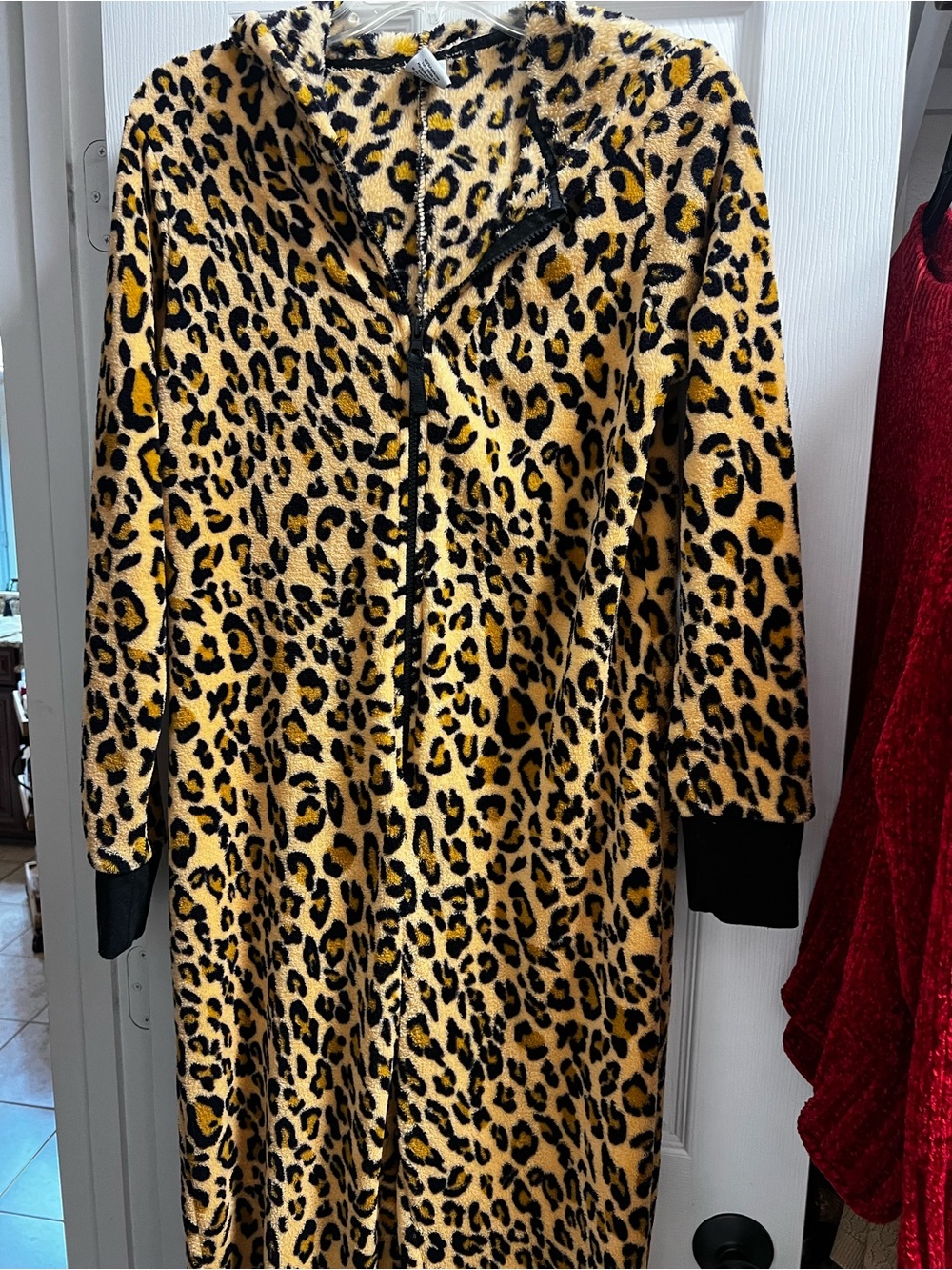 Totally Pink Leopard Print Hooded Onesie - Yellow & Black